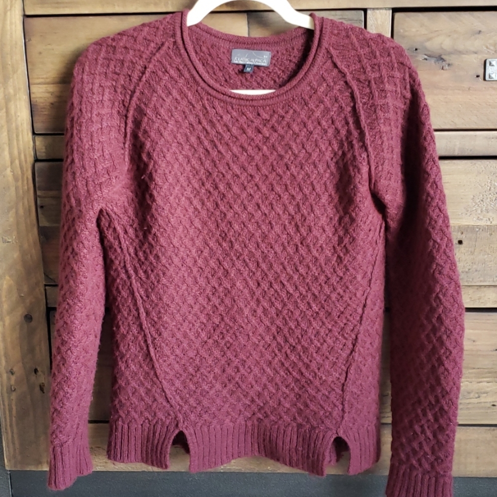 100% baby alpaca sweater
